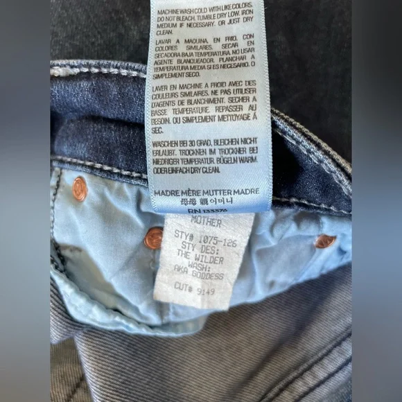 Mother the Wilder aka Goddess Sz 30 flare jeans - Picture 8 of 9